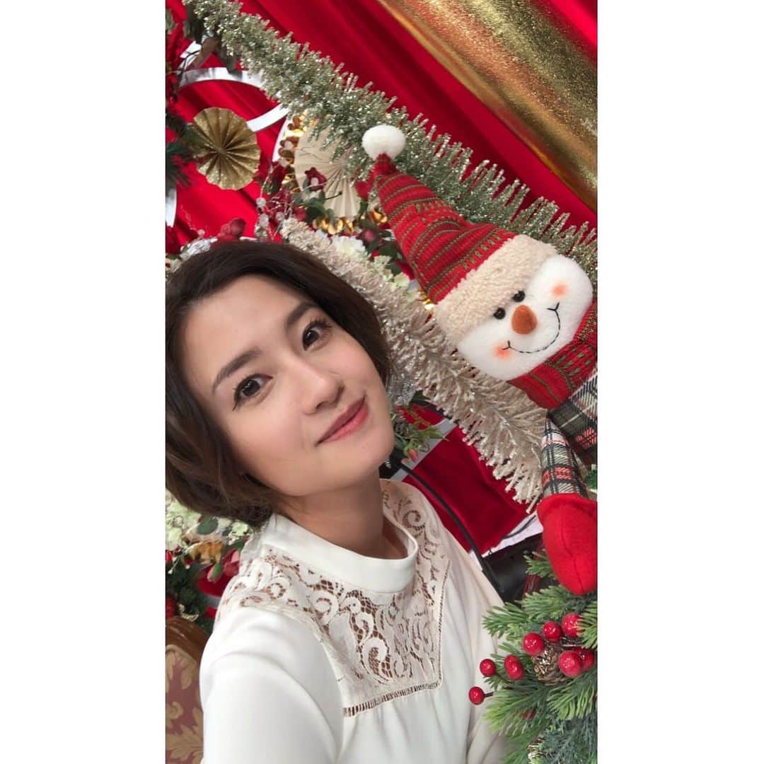 のインスタグラム：「メリークリスマス！ 今日このあと20:00〜 動物スクープ100連発　3h生放送です！ 大好きなチームとのお仕事です！ セットがクリスマス使用ですよー！  ぜひみなさん、かわいい犬猫に癒されて〜😘😘  #動物スクープ100連発 #tbs #tbsテレビ #もはや何弾目か分からない #多分11か12」
