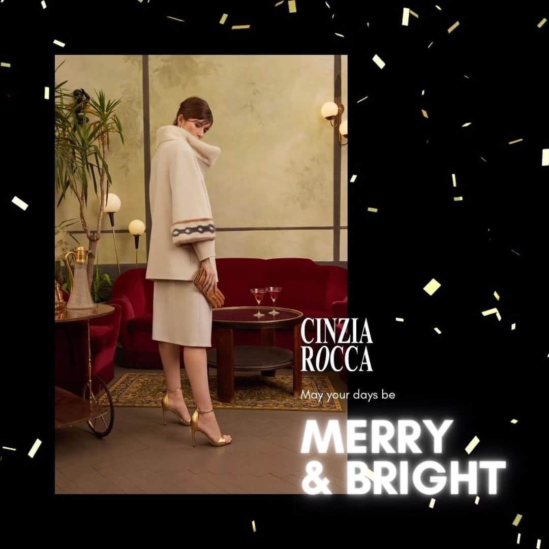 シンツィアロッカのインスタグラム：「"Christmas is the day that holds all time together" ~ Alexander Smith ~  This year more than ever: thank you for being part of our community. You’re essential to us - and we know for sure 2021 will bring the brightest of days.  Best Wishes for the Holidays and New Year. Love, peace and joy from Cinzia Rocca and all of us ✨」