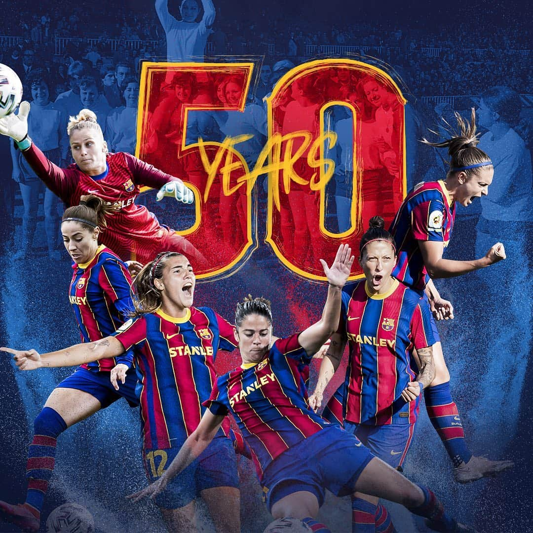 FCバルセロナさんのインスタグラム写真 - (FCバルセロナInstagram)「🙏 50 years of Women’s football. 50 years of Barça  💙 50 anys de futbol femení. 50 anys de Barça. ❤️ 50 años de fútbol femenino. 50 años de Barça 🙌 Felicitats! ¡Felicidades! Congratulations, @fcbfemeni」12月24日 20時40分 - fcbarcelona