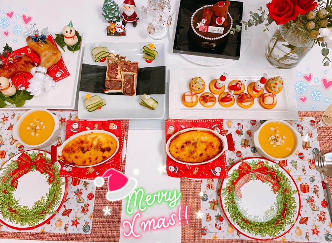 野田彩加さんのインスタグラム写真 - (野田彩加Instagram)「Xmas Eve dinner🍽🎄💕  #christmaseve #お家クリスマス #お腹いっぱいすぎる」12月24日 21時15分 - aya.205