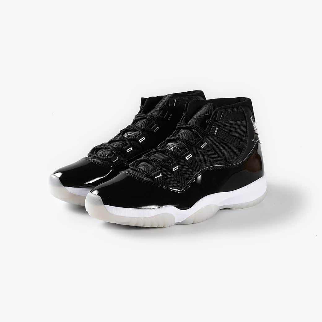 KICKS LAB. [ Tokyo/Japan ]のインスタグラム：「NIKE l "AIR JORDAN 11 RETRO JUBILEE" Black/Clear/White/Metallic Silver l Available in Store and Online Store. #KICKSLAB #キックスラボ」