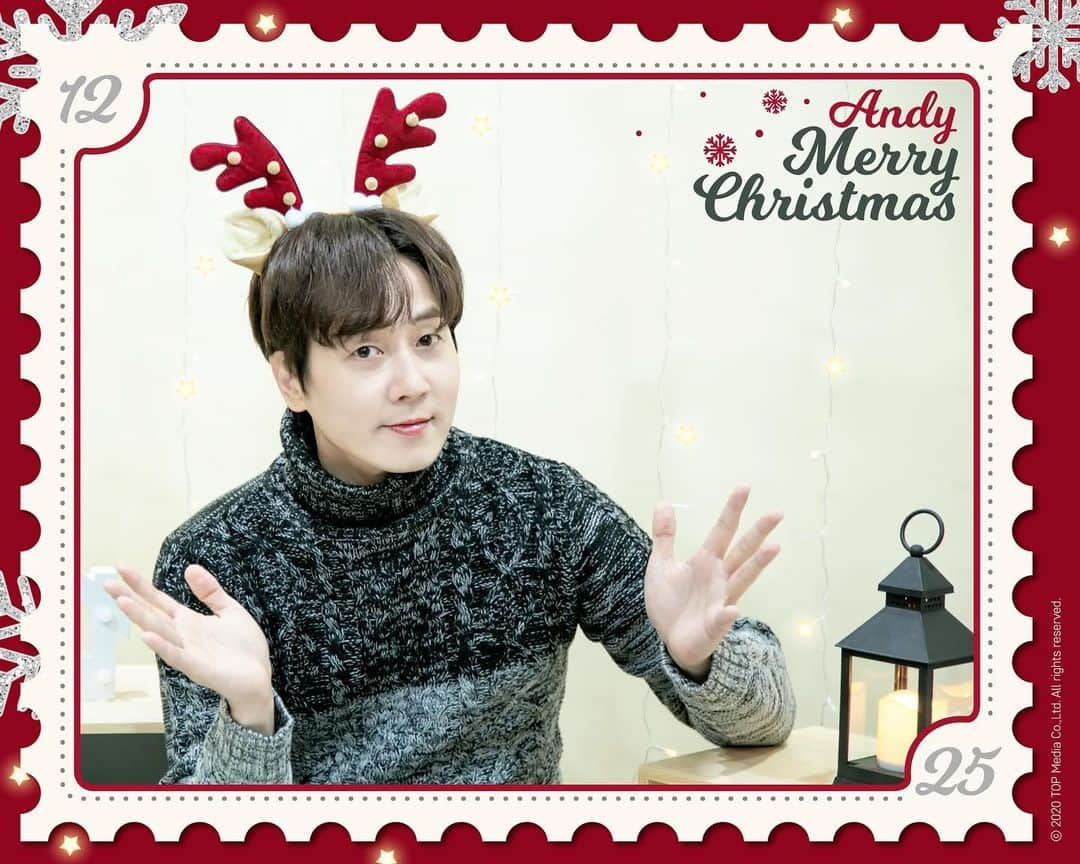 エンディさんのインスタグラム写真 - (エンディInstagram)「Happy Christmas with ANDY 🎄  앤디와 함께 행복한 크리스마스 보내세요 🧡  #앤디 #ANDY #신화 #SHINHWA #크리스마스 #Christmas #MerryChristmas」12月24日 22時00分 - andyofficial___