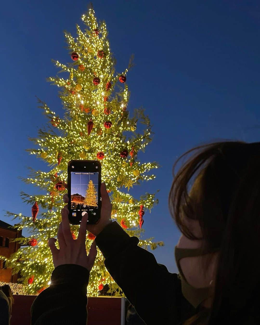 ボートメア・ジュリ・雪花のインスタグラム：「Merry Christmas Eve🎄  今年は自宅にツリーを飾らなかったので 外出先にツリーがある限り たくさん写真を撮っています📸笑  素敵なクリスマスを♡」