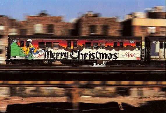 のインスタグラム：「Merry Christmas 🎄  Whole car by Pjay and Lyndah  Circa 1980  Photo by Martha Cooper」
