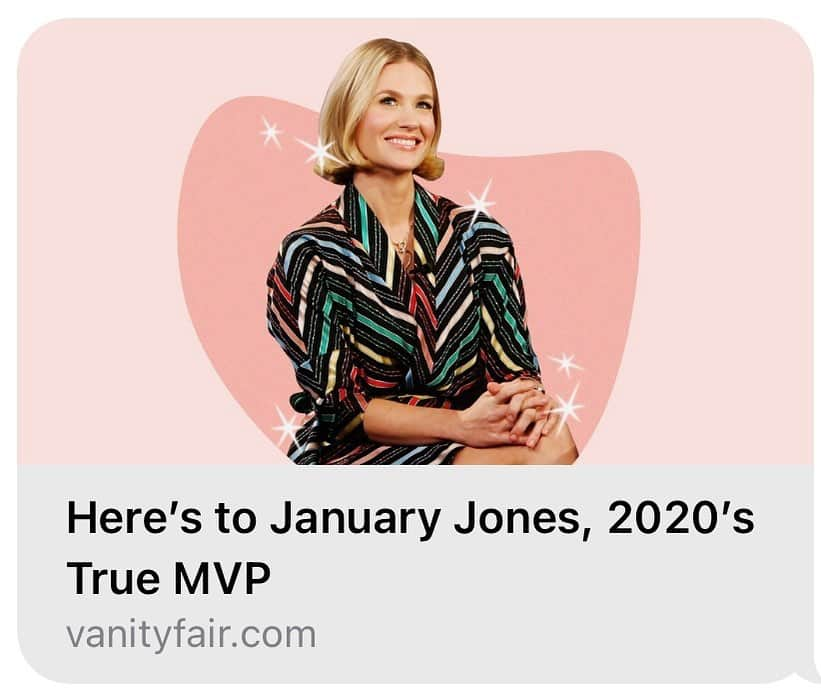 ジャニュアリー・ジョーンズのインスタグラム：「I’m honored @vanityfair But please remember, I’m just a girl, staying at home all year, asking you to love her while I lose my marbles publicly and wait to go back to a paying job. Merry Christmas to all and especially to those who are out there working so hard to keep us all safe and healthy this year. You’re the real MVP’s ❤️」