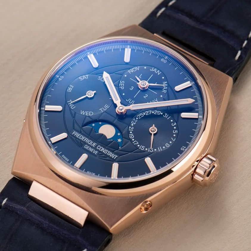 WATCHMANIAのインスタグラム：「Introducing the new @frederiqueconstant Highlife Perpetual Calendar. Details and pricing on the web site. Link in bio.」