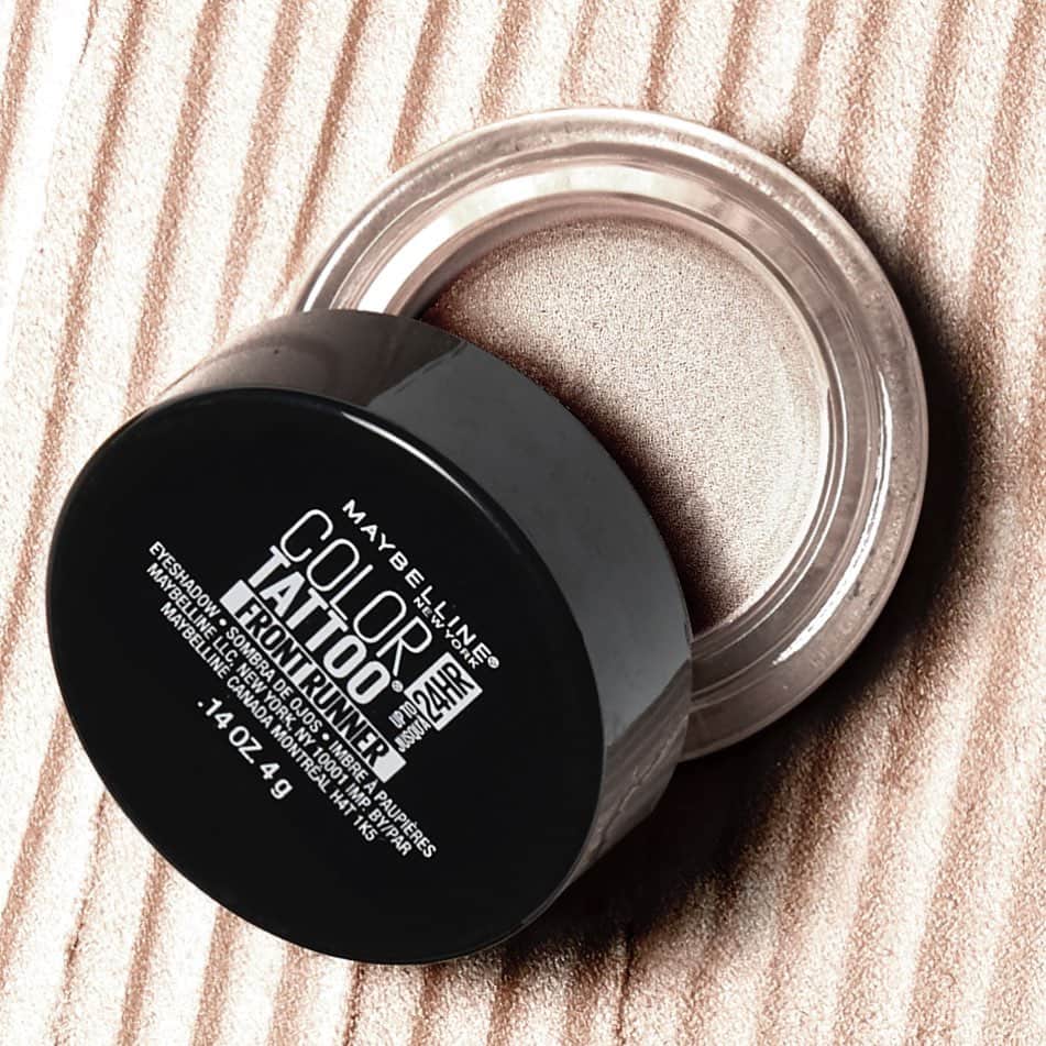 Maybelline New Yorkさんのインスタグラム写真 - (Maybelline New YorkInstagram)「Our #colortattoo eyeshadow pot in ‘front runner’ will have your eyes shining! 🤩 Pop this cream eyeshadow in your inner corner or all over the lid for a metallic eyeshadow look that will stay put all day!」12月25日 3時23分 - maybelline
