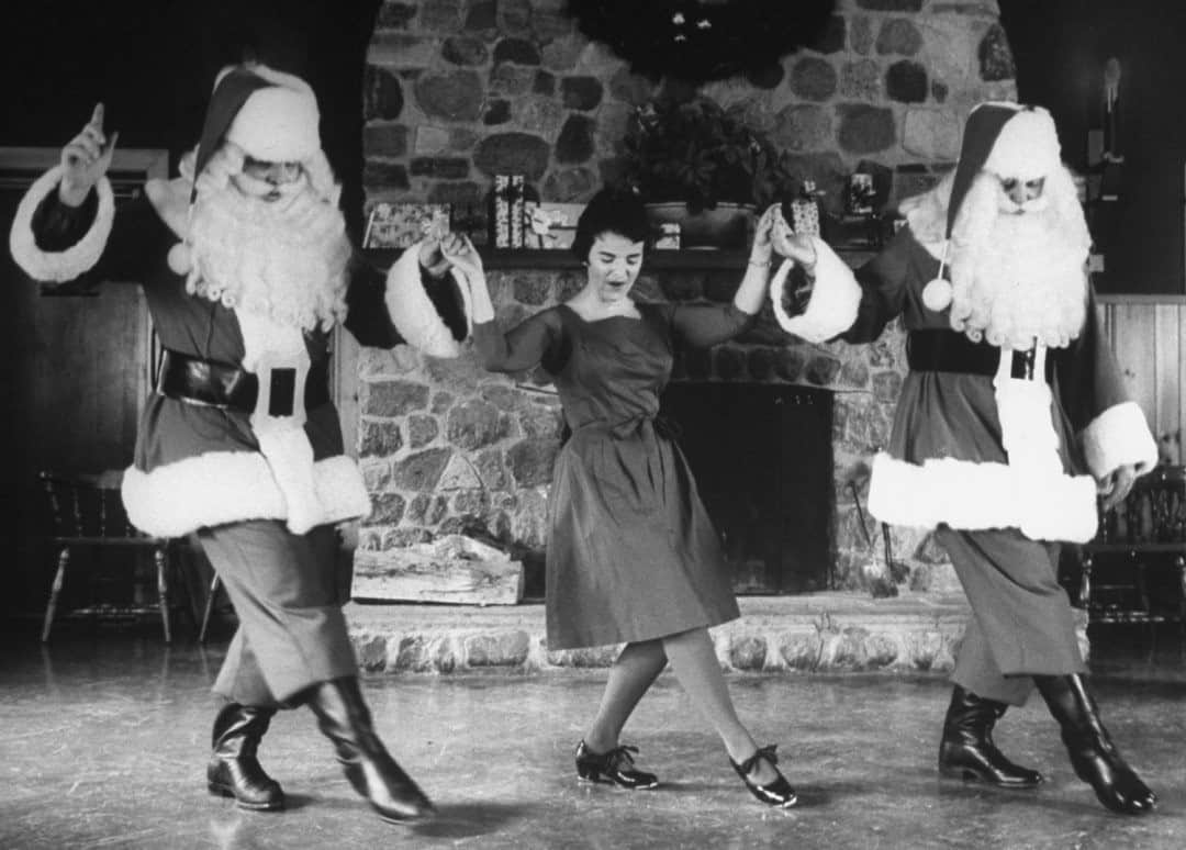 lifeのインスタグラム：「From our November 17, 1961 issue: Santa Claus School students "practice a soft shoe with faculty member Joy Merkel." To study for your B.S.C. degree (that's a Bachelor in Santa Claus), tap the link in bio. (📷Alfred Eisenstaedt/LIFE Picture Collection)  #santaschool #fatherchristmas #dancingsanta #alfredeisenstaedt #softshoe」