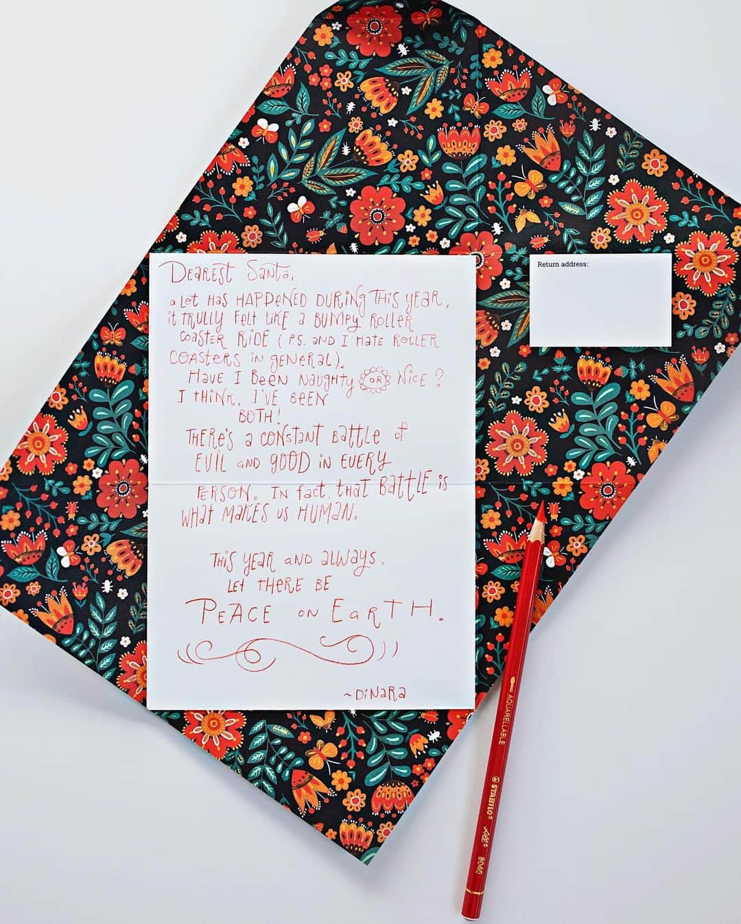 Dinara Mirtalipovaのインスタグラム：「Have you written to Santa yet? I’ve heard his delivery journey this year might take longer than expected. Wishing to those who celebrate a very merry Christmas Eve ❤️  #mirdinaraxpigeon  @realpigeonposted  #lettertosanta」