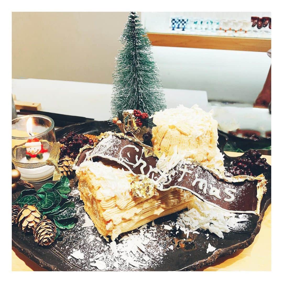 押切もえさんのインスタグラム写真 - (押切もえInstagram)「Merry Christmas💫  素敵なクリスマスを♪  #christmas  #愛情のこもったケーキでした」12月25日 8時56分 - moe_oshikiri