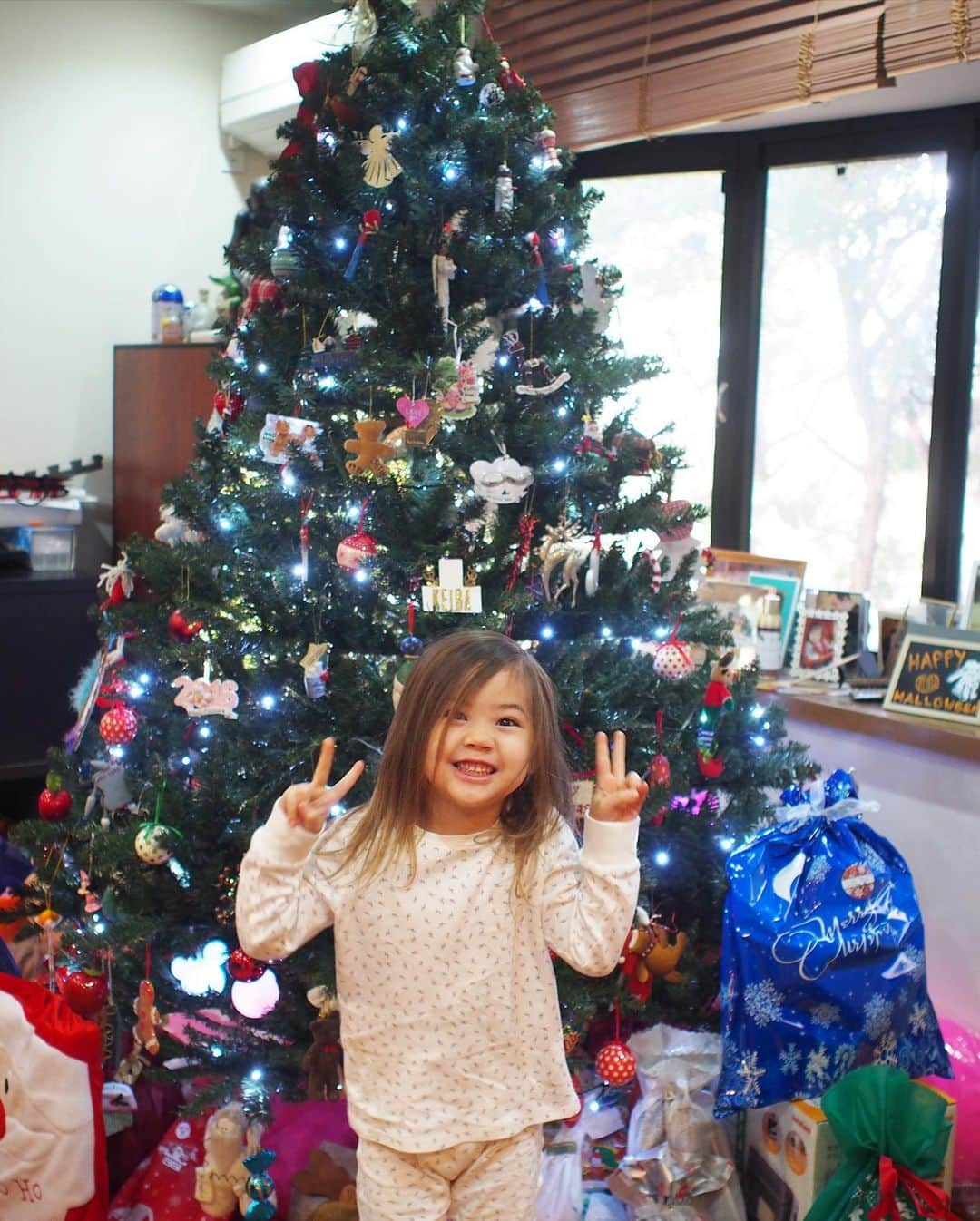 藤本恵理子さんのインスタグラム写真 - (藤本恵理子Instagram)「Merry Christmas 🎄   アメリカでは枕元ではなくツリーの下に全員分のプレゼント置くんですよね🎁サンタさん&親戚たちからのプレゼントたち。 娘は前夜サンタさんとトナカイにミルクとクッキーと人参を置いてました。 朝起きて、クッキーと人参かじられてる‼️プレゼントがある‼️と娘のテンション爆発。  3枚目は自分へのプレゼント  メリークリスマス🎄 #christmas #merrychristmas #christmastree #present #クリスマス」12月25日 20時02分 - eriko_fujimoto_0802