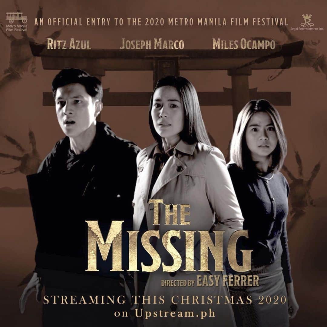 Miles Ocampoのインスタグラム：「“THE MISSING”, NOW SHOWING/STREAMING!! 🖤 ⁣ ⁣ Get tickets to stream our film via Upstream.ph! Streaming worldwide. ⁣ ⁣ FEAR gets REAL in Regal's 2020 Metro Manila Film Festival Entry - THE MISSING!⁣ ⁣ Directed by Easy Ferrer⁣ ⁣ #TheMissingHORRORMMFF⁣ #MMFFonUPSTREAM #UPSTREAM」