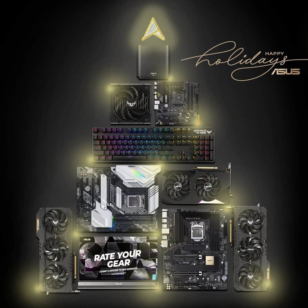 ASUSさんのインスタグラム写真 - (ASUSInstagram)「From all the #ASUS family, we wish you a very Happy Holiday season! 🌟🎁  Win brand new ASUS tech! It’s simple: check, review, submit, and win! #rateyourgear (Click the link in Bio to see all the details.)」12月25日 11時00分 - asus