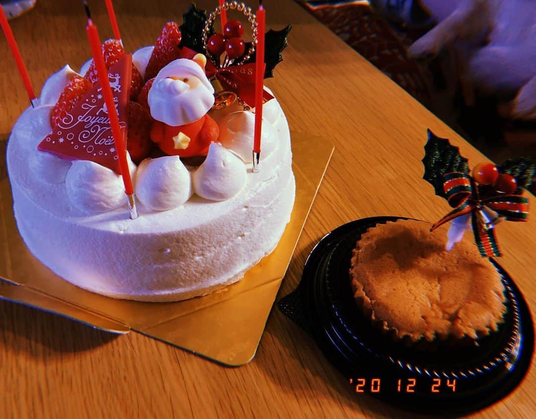 清原梨央さんのインスタグラム写真 - (清原梨央Instagram)「メリークリスマス🎄 昨日はチョコプリンにもケーキを買ってきて、 家族みんなでまったり過ごしました☺️ プーちゃんものすごい勢いでがっついてて笑った。。笑 チョコさんも今頃いっぱい食べてお腹いっぱいになってくれとるかな〜💭 ・ みんな今年は何して過ごしますか？ 私はライブに向けて久しぶりの移動日です🧳 熊本、鹿児島楽しみにしてます！年内ラストライブ！ ・ #メリークリスマス #merrychristmas」12月25日 12時58分 - ___rioky001114