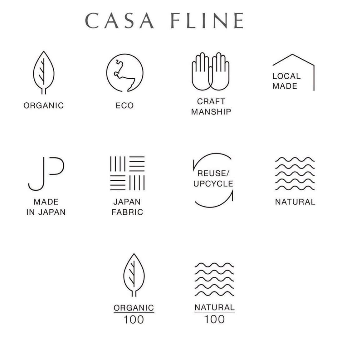 CASA FLINEさんのインスタグラム写真 - (CASA FLINEInstagram)「【🌏SUSTAINABLE ポリシー🌏】 CASA FLINEでは、エシカルに対する取り組みを示す独自のアイコンを商品下げ札へ記載し、その商品がどのような取り組みの中で生まれたのか、お客様ご自身がどのようなエシカルな取り組みに寄与できるのかを一目で判断することができます。  ご購入のお洋服には必ずマークがついておりますので、ぜひご確認の上ご購入ください🌿  少しでもお客さまと生産者さん、そして地域貢献を実践できるよう前向きに取り組みを続けています。  詳しくはHPのFOR EARTH ページに 記載しております🌏🌏🌏🌏🌏  #casafline #sustainable #sustainablefashion #organic #craftmanship #upcycle #reuse #madebyearth#earth#ethical#nature#summer#tokyo #fashion #modefashion #sustainablemodefashion #casaflineforearth」12月25日 15時08分 - casa_fline