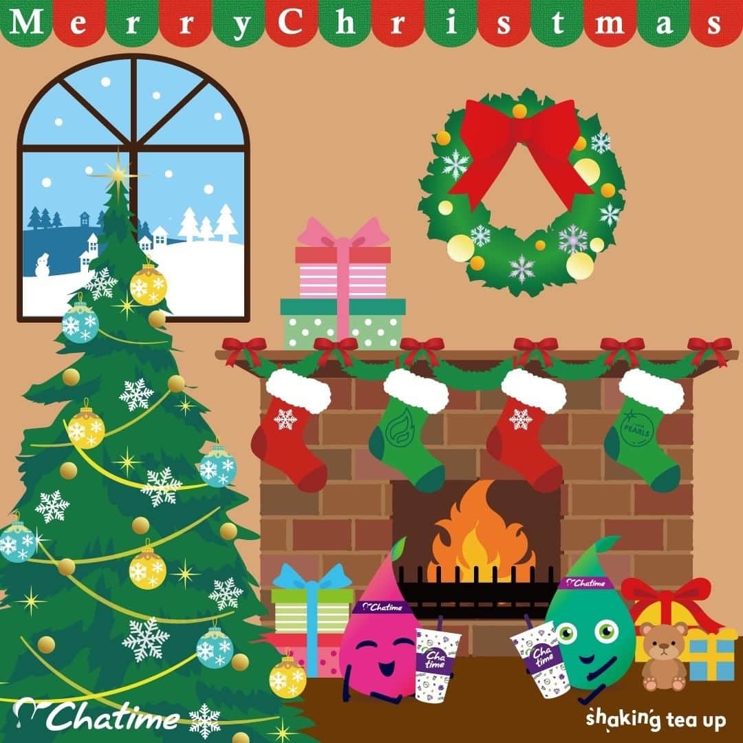 Chatime公式のインスタグラム：「🎁Merry Christmas 2020🎄✨  みなさまにとって素敵なクリスマスになりますように…🎀  #chatime #チャタイム #クリスマス #タピオカ #台湾カフェ」