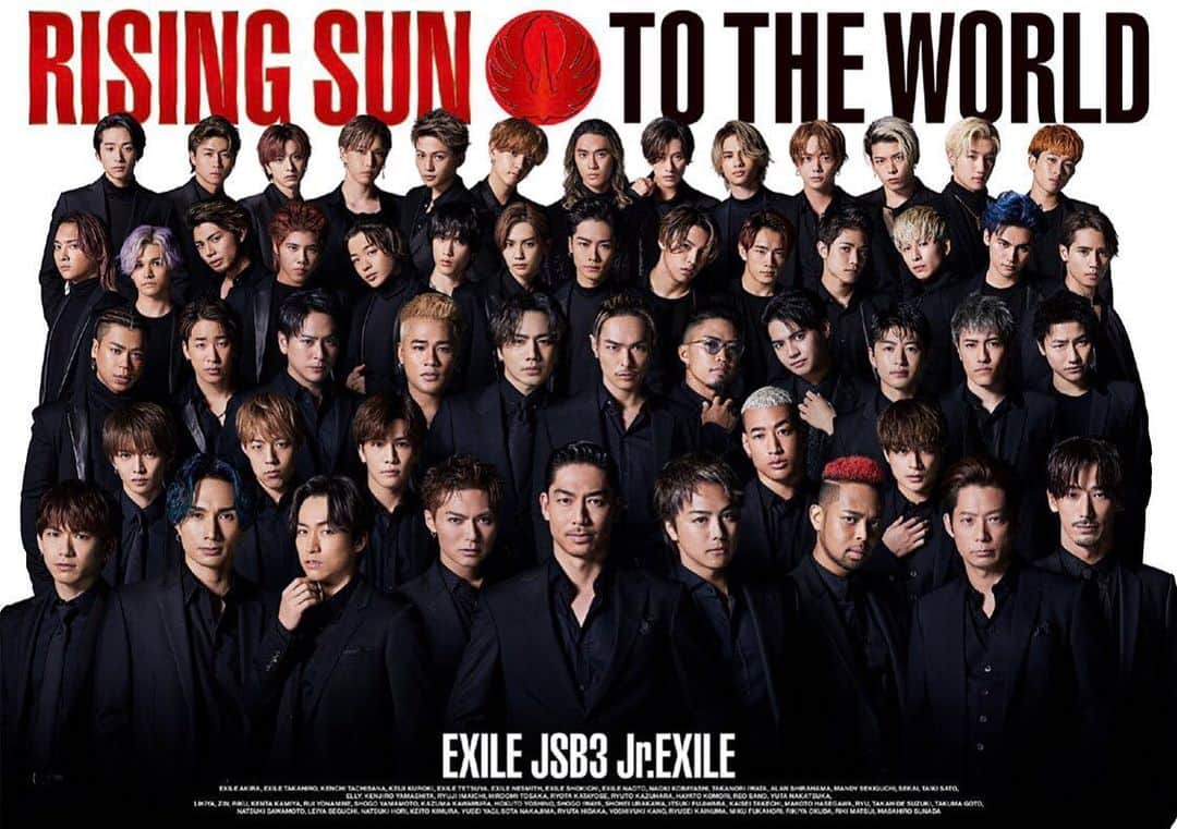 傳田真央のインスタグラム：「RISING SUN TO THE WORLD🔥🔥🔥﻿ 本日RELEASE！ ﻿ ▽EXILE﻿「RED PHOENIX」﻿ Lyrics by﻿ @exiletakahiro_staff @exxxile_shokichi and﻿ YVES&ADAMS﻿ ﻿ ▽三代目J SOUL BROTHERS﻿「RISING SOUL」﻿ Lyrics by ﻿@jsbryuji_official and﻿ YVES&ADAMS ﻿ ﻿ ▽Jr.EXILE﻿「WAY TO THE GLORY」﻿ Lyrics by YVES&ADAMS ﻿ ﻿ 作詞で携わらせて頂きました✏︎ ﻿  EXILE﻿/三代目 J SOUL BROTHERS﻿/Jr.EXILE(GENERATIONS、THE RAMPAGE、FANTASTICS、BALLISTIK BOYZ)﻿ による本当にパワフルな作品です🔥✨﻿“日本を元気に。そして、日本の元気で、世界を元気に。” ﻿ ﻿ #risingsuntotheworld #EXILE #3jsb  #jrexile」