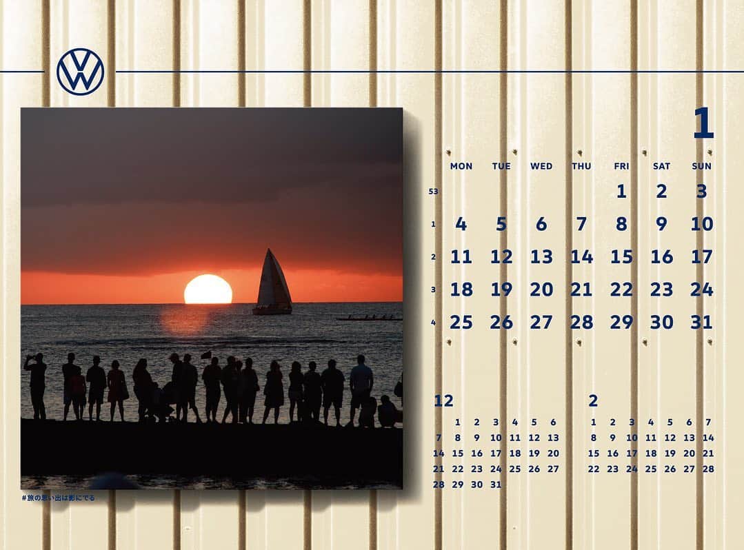 フォルクスワーゲンさんのインスタグラム写真 - (フォルクスワーゲンInstagram)「ご好評いただいた「#未来旅行カレンダーを創ろう！ 投稿キャンペーン」。 みなさまから投稿いただいた旅行先でのベストフォトが卓上カレンダーになりました！完成したカレンダーのデザインをご紹介します。  １月の写真は、ハッシュタグ「#旅の思い出は影に出る」で応募いただいたこちらの写真に決定しました！ 旅の思い出もよみがえる、2021年に行きたい！を詰め込んだカレンダーです。  #2021年はどこに行く #フォルクスワーゲン未来旅行カレンダー #フォトコン #ガイドブックよりいい写真 #キャンペーン #vw #フォルクスワーゲン #ワーゲン」12月25日 17時22分 - vw_japan