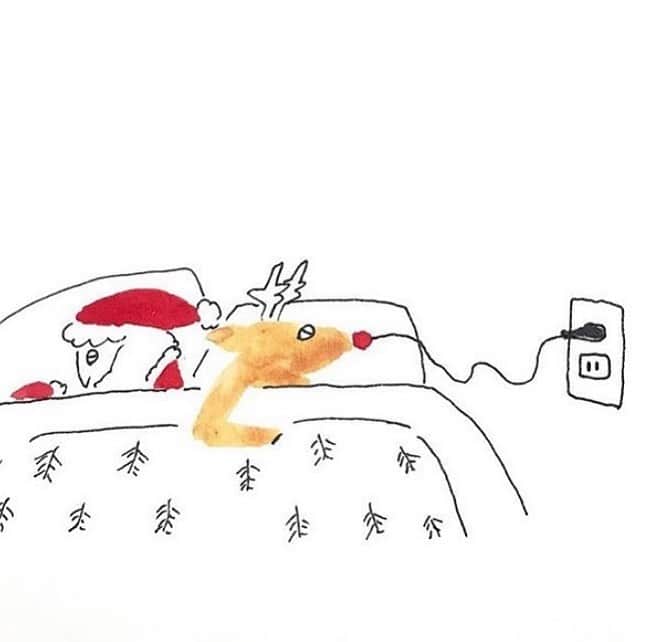 ハルペイさんのインスタグラム写真 - (ハルペイInstagram)「🎄 みなさま、メリークリスマス🎁😉 楽しいクリスマスを🎁❤️❤️🎄 . #もう寝るね #メリークリスマス #merrychristmas #クリスマス#christmas  #充電 #santaclaus #サンタクロース  .  #harupei#ハルペイ#doodle#draw#drawing#illustrator#illustration#japan#絵#雑貨#湘南#イラスト#イラストレーター#ゆるい#茅ヶ崎」12月25日 17時18分 - harupeipei
