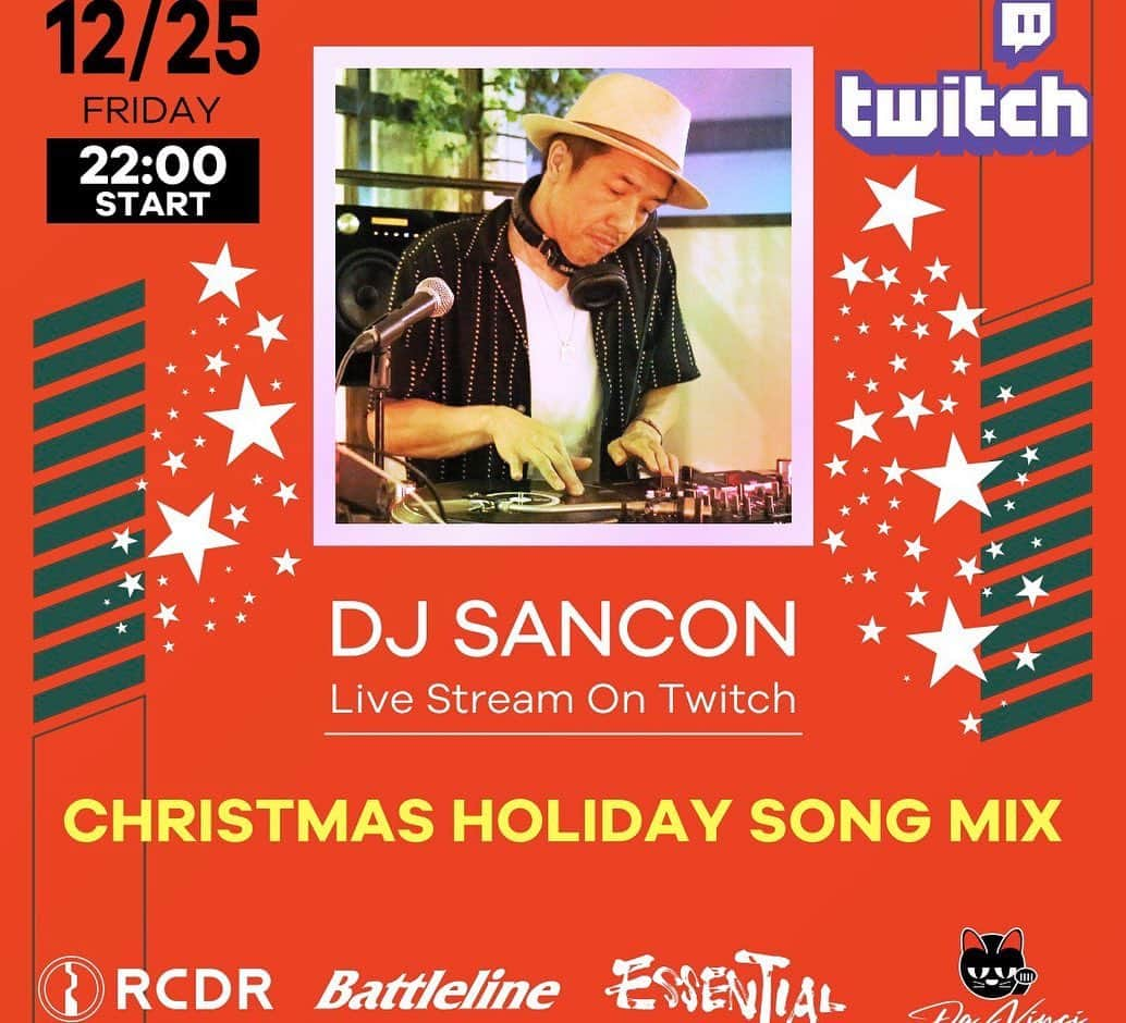 DJ SANCONさんのインスタグラム写真 - (DJ SANCONInstagram)「Merry Christmas🎅  @linkkyoto0701 チキンから  今夜22時からクリスマスソング をTWITCHから配信するので ゆっくり聞いといて下さい🎄  TONIGHT LIVE on TWITCH CHRISTMAS HOLIDAY SONG MIX 🎄🎅🤶 10pm START  #livestreaming #djs #dj  #DaVinciLIVESTREAMING #DJライブ配信 #djsancon  #twitchlive #twitchdj #twitchdjing」12月25日 17時52分 - djsancon