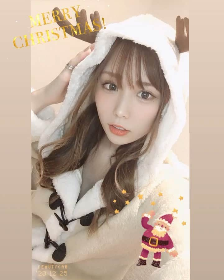 こもものインスタグラム：「メリークリスマス🎄🧡 . . . #クリスマス #コスプレ #サンタコス #トナカイコス #メリクリ」