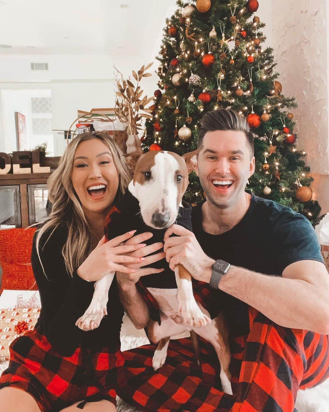 Lauren Riihimakiさんのインスタグラム写真 - (Lauren RiihimakiInstagram)「merry christmas from our lil fam to yours ❤️ missing my canadian fam big time, but brighter and safer days ahead are getting me through. Sending so much love to those of you in similar difficult situations and hope you’re making the best of this holiday 🎄🎅🏼❤️」12月26日 4時36分 - laurdiy