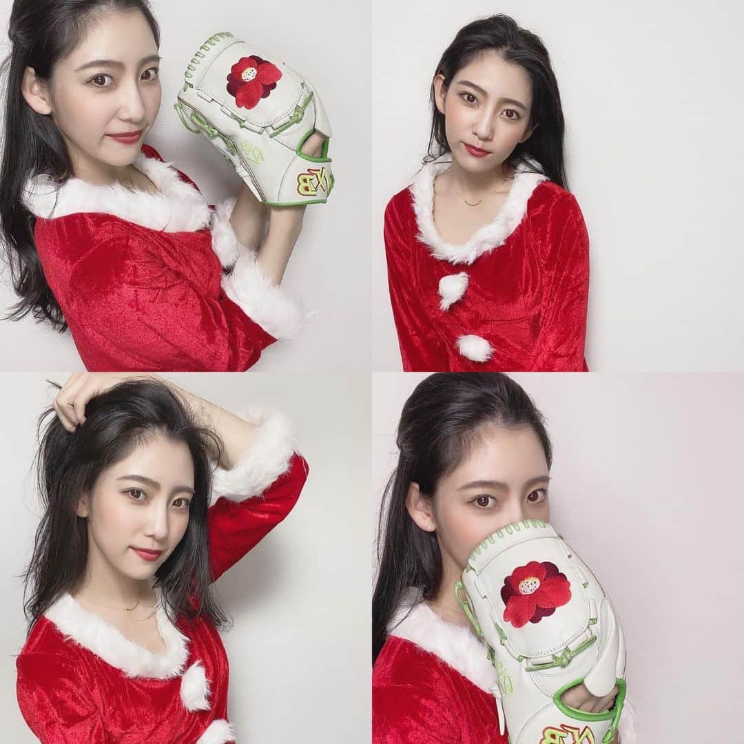 椿梨央のインスタグラム：「Merry Xmas🎄🎁🎅 . . . . #野球 #野球女子 #野球サンタ #クリスマス #椿梨央」