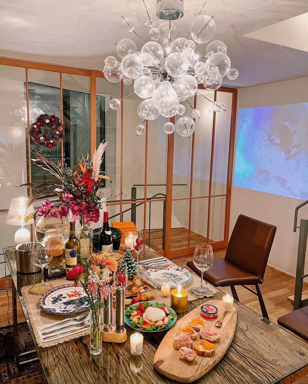 佐々木彩乃のインスタグラム：「おうちでchristmas 🎄🍽」