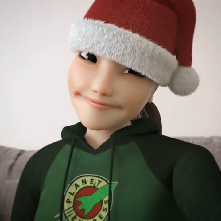 Ami Yamato（ヤマトアミ）のインスタグラム：「Merry Christmas to all! However you'll be spending it, I wish you a safe a peaceful day. 🕊️ . . . . #MerryChristmas #christmas #xmas #christmashat #santahat #PlanetExpress #Futurama」