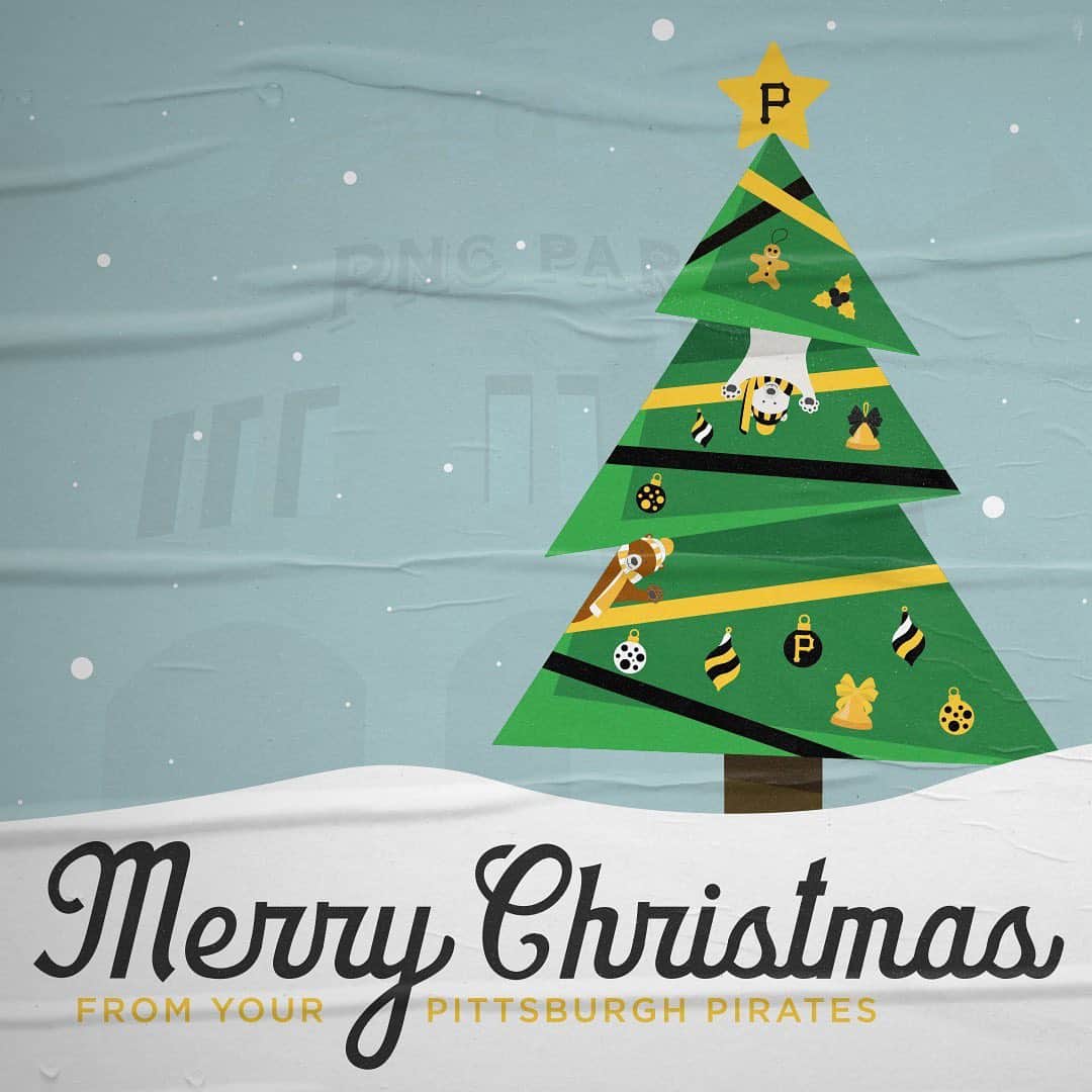 ピッツバーグ・パイレーツのインスタグラム：「From our family to yours, Merry Christmas! 🎄」