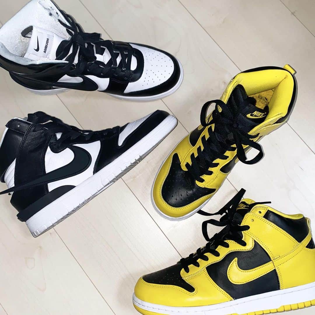 小川哲史のインスタグラム：「遅ればせながら…🙏  @verbal_ambush @kojiohiwa 🙇🏻 #nikedunk #ambush #nike #kicks #sneakers #forsomeone」