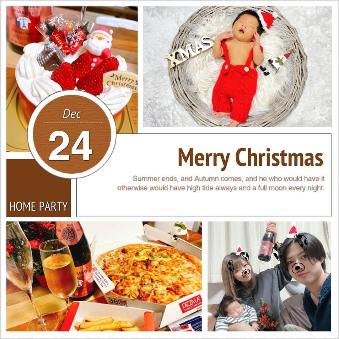 高橋由真さんのインスタグラム写真 - (高橋由真Instagram)「2020.12.24🎄💖  毎年ピザとケーキでお家でまったりXmas♡ 今年は可愛いBABYも一緒🎅💕  ととちゃんにルームウェアを🎁💓✨ ちーくんもお揃いのポンチョ持ってるんだよ😗❤️  みんなは素敵なXmas過ごせたかな？☺︎  #すっぴん #引きこもり #Xmas #Christmas #家 #🎄 #🏠」12月25日 23時47分 - yumachi1021