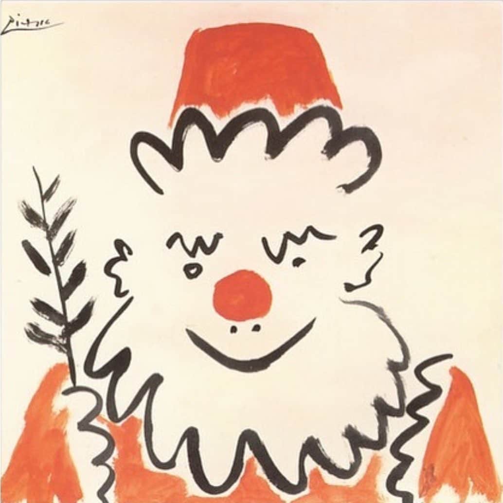 アダムのインスタグラム：「Naughty or nice?⁠⠀ Santa Claus. Pablo Picasso, 1957」
