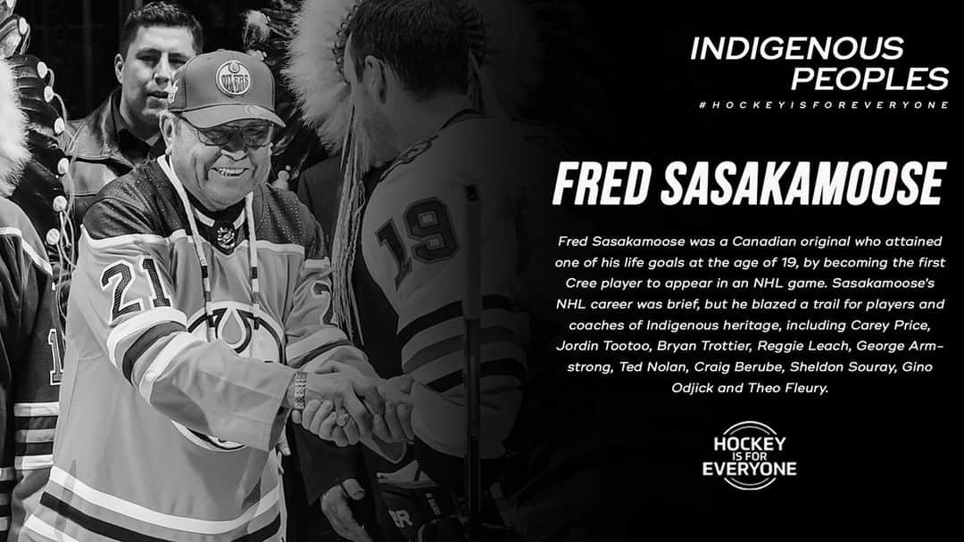 NHLさんのインスタグラム写真 - (NHLInstagram)「On what would have been his 87th birthday, we remember Fred Sasakamoose. His legacy continues to inspire us and has set an example for all indigenous hockey players across North America. #HockeyIsForEveryone」12月26日 2時05分 - nhl