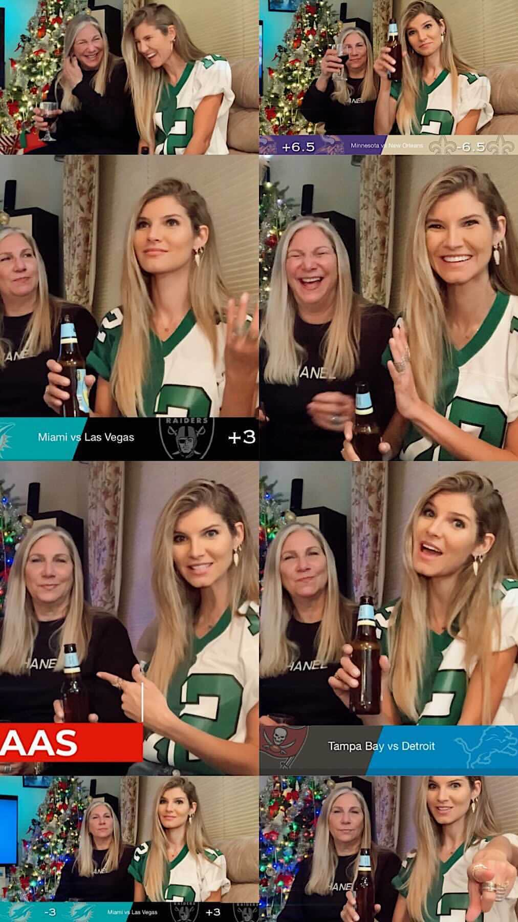 のインスタグラム：「#Home for the #holidays football edition 🏈 #NFL #predictions Week 16 #merrychristmas」