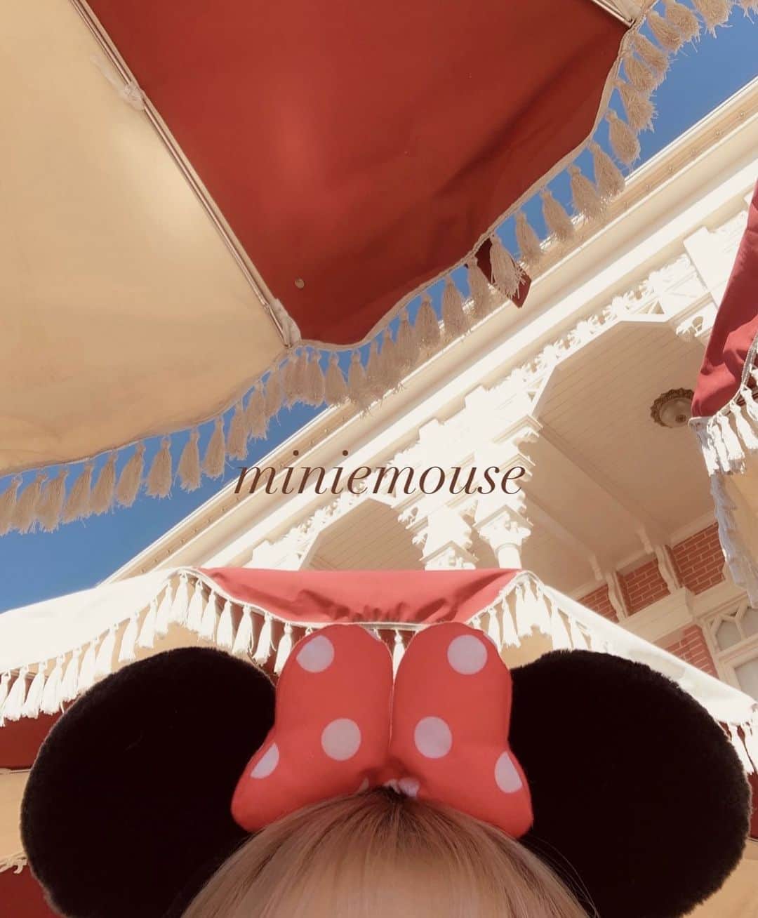 のインスタグラム：「. 🐭🏰❤️ もうすでにまた行きたい🥲❤︎ . #miniemouse #disney #disneyland #ミニー」