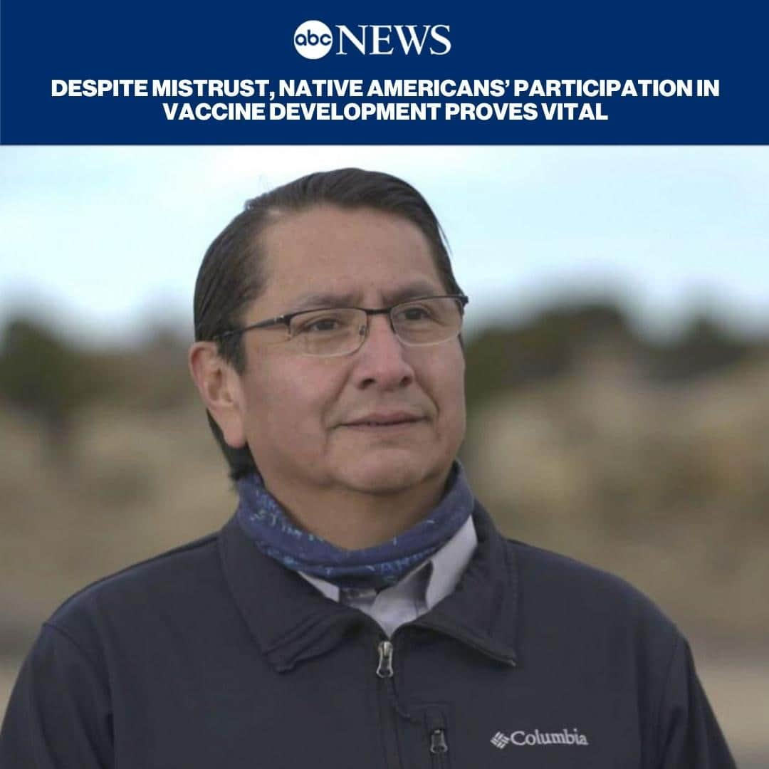 ABC Newsさんのインスタグラム写真 - (ABC NewsInstagram)「463 Native Americans across the country volunteered in one of Pfizer’s COVID-19 vaccine trials.⁠ ⁠ “Remember, our ancestors got us to this point… Now it is our turn to fight hard against this virus and to think about our children and our grandchildren.” #navajo #nativeamerican #indigenouspeoples #vaccine #covidvaccine⁠ ⁠ Read the full story at LINK IN BIO.」12月26日 13時59分 - abcnews