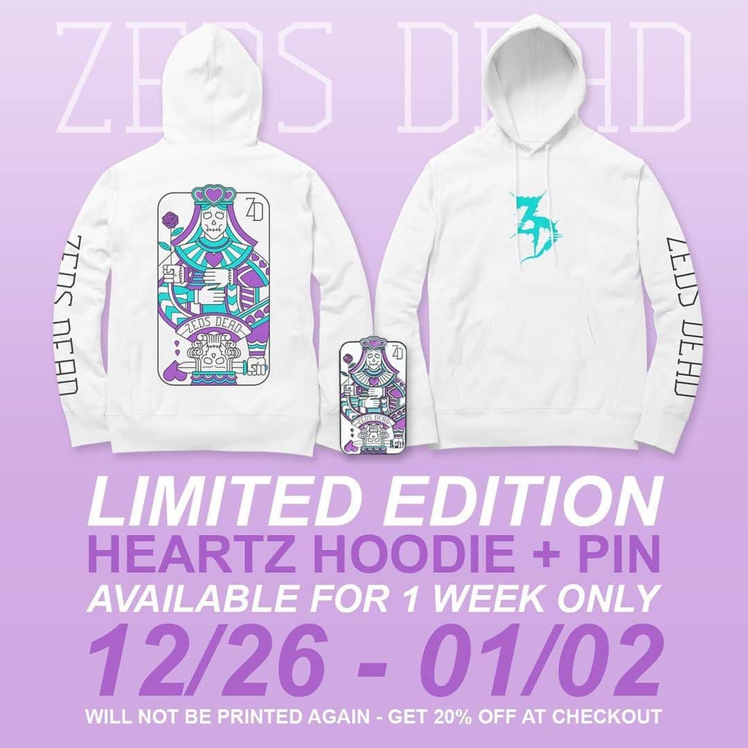 Zeds Deadさんのインスタグラム写真 - (Zeds DeadInstagram)「BOXING WEEK SALE STARTS TONIGHT AT MIDNIGHT! <- swipe to see the new limited edition hoodie/pin 🎄🥊」12月26日 7時29分 - zedsdead