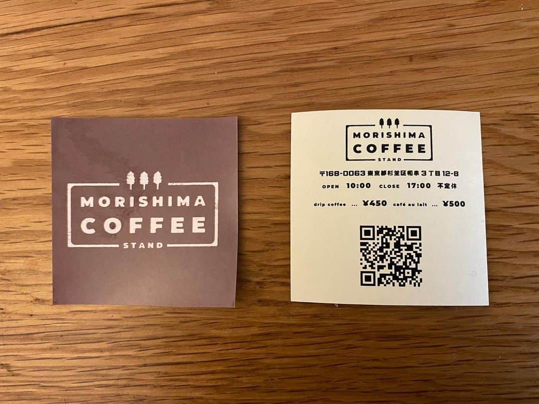 モリシーのインスタグラム：「ACCスタッフがステッカーを作ってくれました。素晴らしいクリスマスプレゼント。ありがとう！ #morishimacoffeestand」