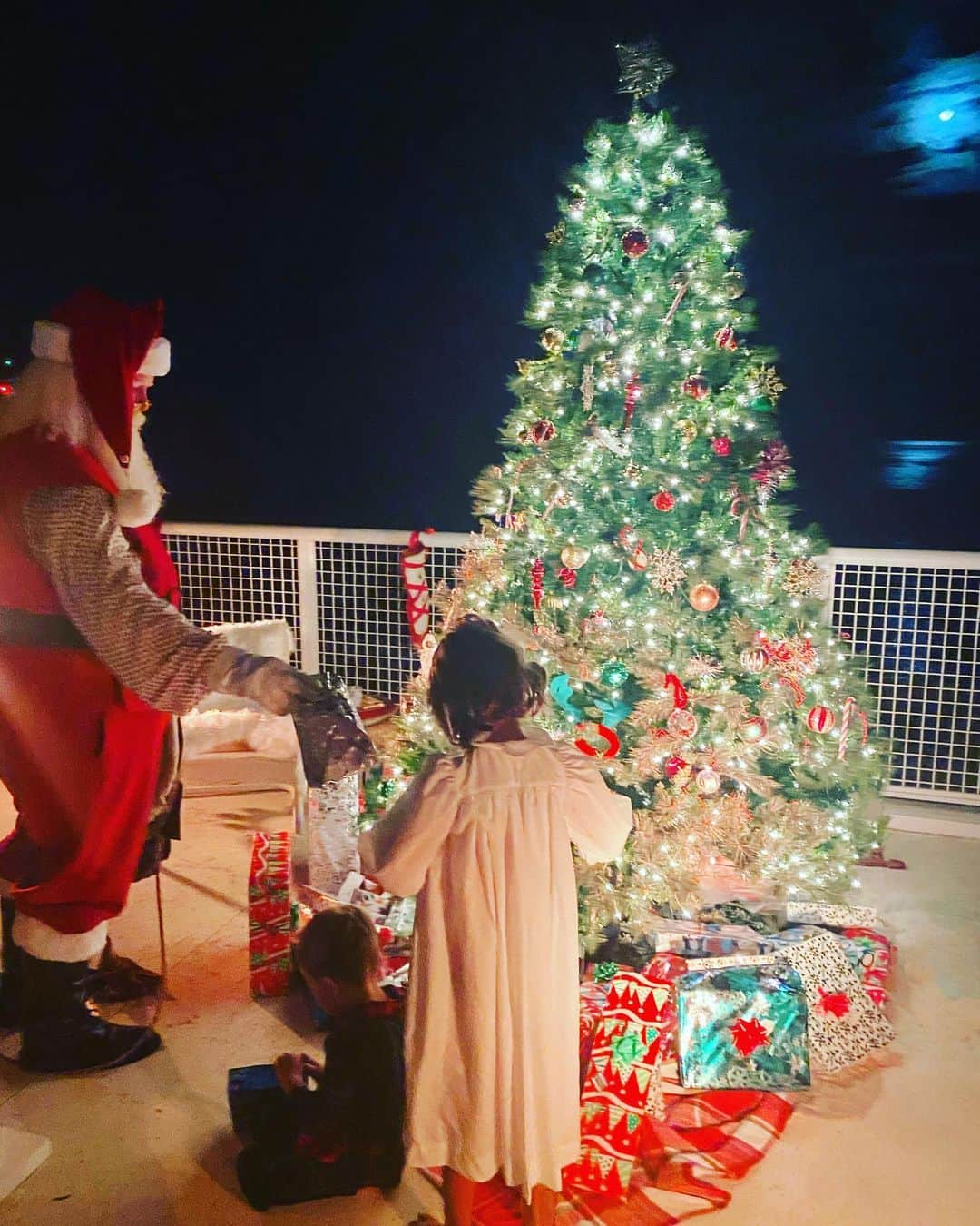Elizabeth Chambers Hammerのインスタグラム：「We caught Santa last night and it was pure magic ✨」