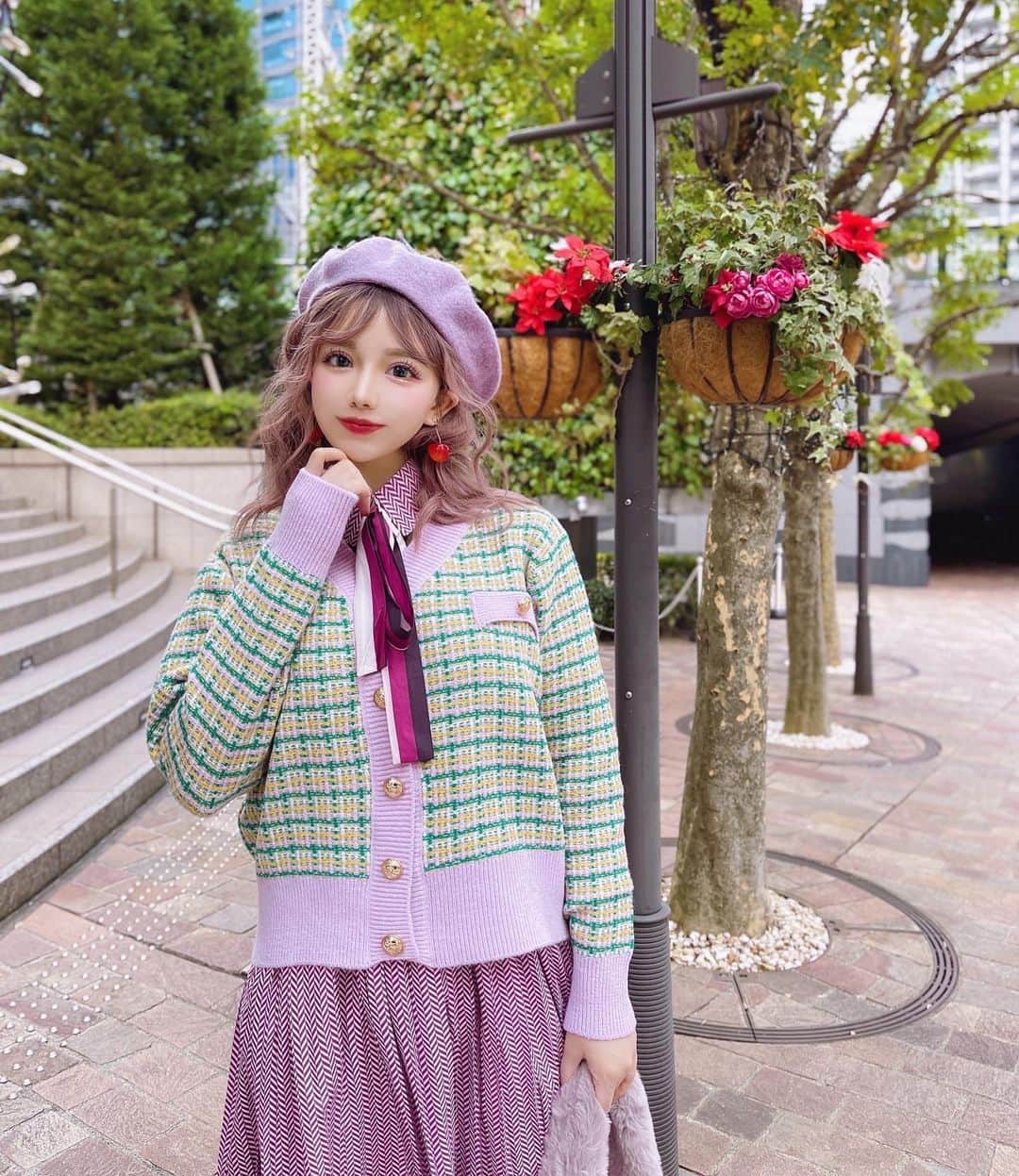 くまくまくまさんのインスタグラム写真 くまくまくまinstagram ふわふわ女子 ニットカーディガン Iradowl Official ニットコーデ カーディガン 秋冬コーデ ふわふわ系女子 ベレー帽コーデ Ootdfashion 着こなしコーデ Ootdstyle Chicfashionstyles