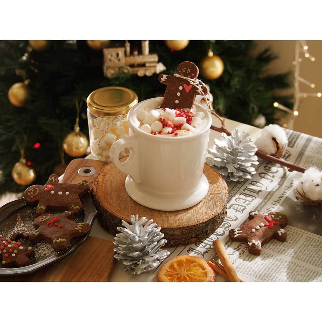 nori0620のインスタグラム：「サンタさんにと、子供達と作ったクッキー🎅🍪☕  砂糖少なめ、ノーシュガーのココア100%を多めに、シナモン、カルダモン、クミンも少々……  子供達にはちょっと大人の味付けになったかな………💭  Xmasが終わると一気に慌ただしくなる年末～  来春の引っ越しを前に、10年住み慣れた今年最後の我が家…… 大掃除はがんばろうかと……！✨  #instapick#Xmas#Xmaspick#クリスマス#ジンジャーマン#クッキー#Christmastablecode#cookie#Christmasphoto#locari#クリスマスの朝は子供も大人もそわそわ#🎅💭✨」