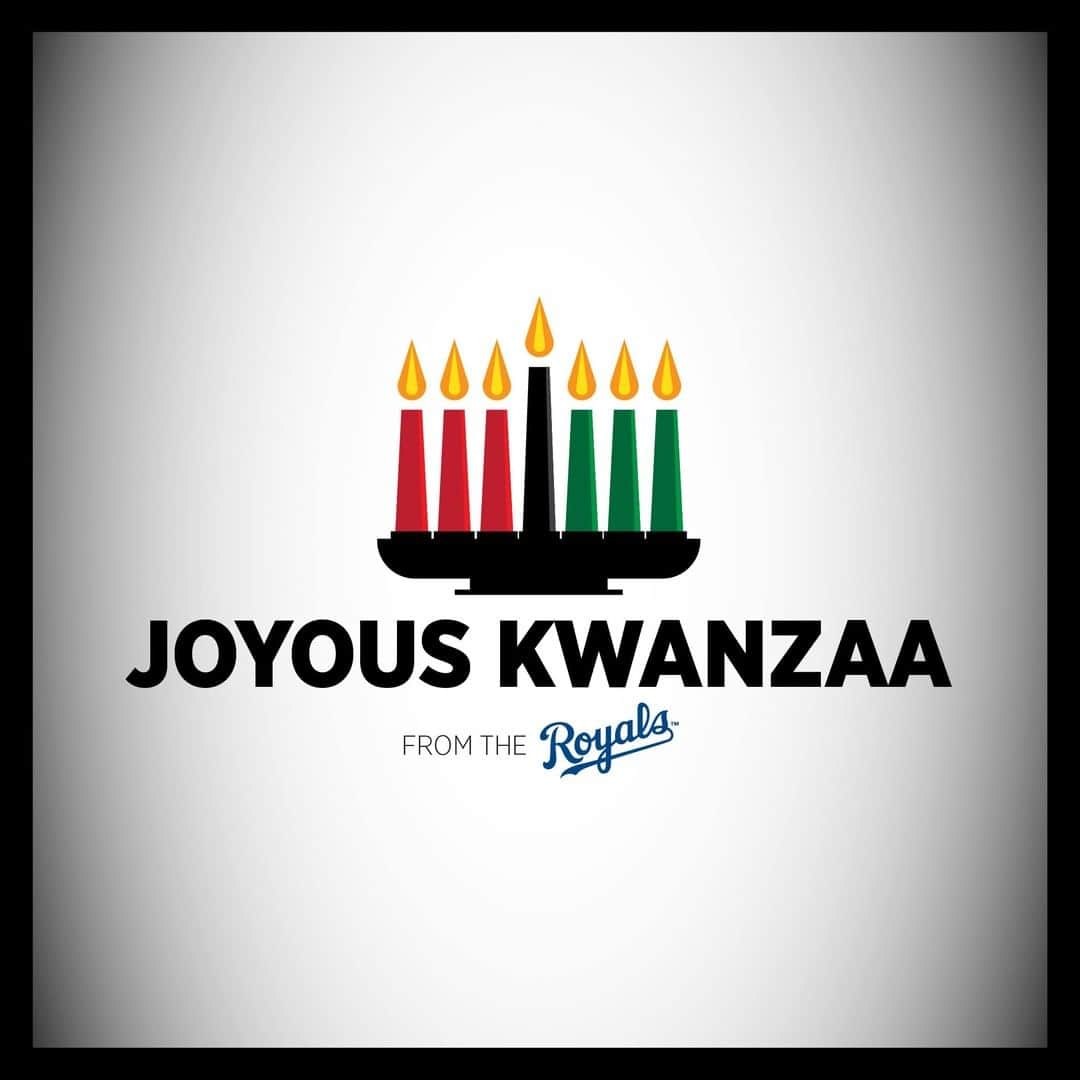 カンザスシティ・ロイヤルズさんのインスタグラム写真 - (カンザスシティ・ロイヤルズInstagram)「Wishing a joyous Kwanzaa to all who celebrate!」12月27日 0時00分 - kcroyals