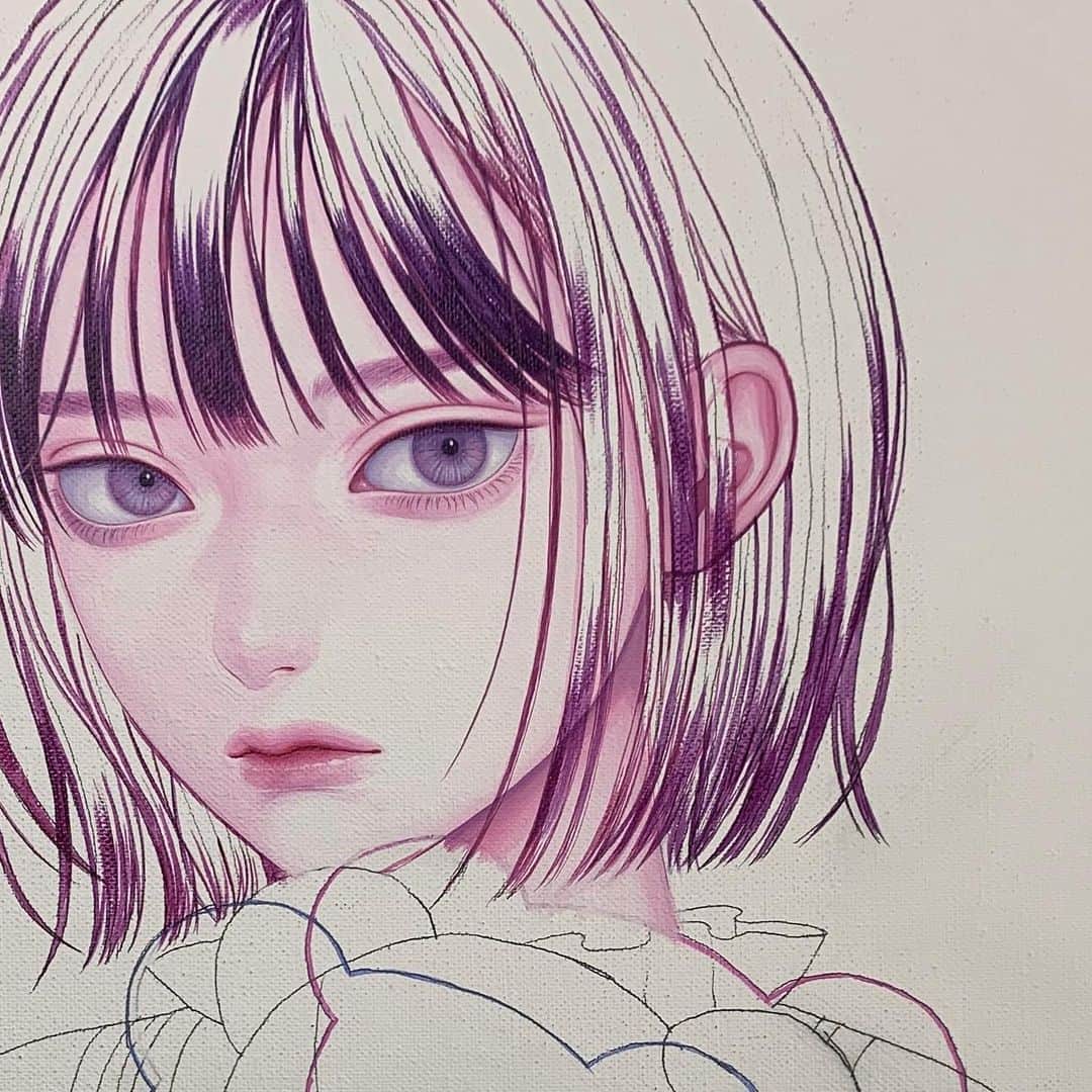 紺野真弓さんのインスタグラム写真 - (紺野真弓Instagram)「wip #acrylicpainting #acryliconcanvas #art #illustration」12月26日 16時25分 - konnomym