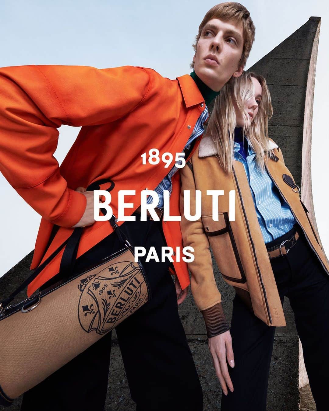 クリスヴァンアッシュのインスタグラム：「@BERLUTI SPRING ‘21 CAMPAIGN  SHOT BY @julienmartinezleclerc AND STYLED BY @mauricionardi  FEATURING @kdhwillems AND @leondame  ART DIRECTION @mmparisdotcom  HAIR @anthonyturnerhair  MAKE UP @lynseyalexander  CASTING @pg_dmcasting  #berluti #krisvanassche」