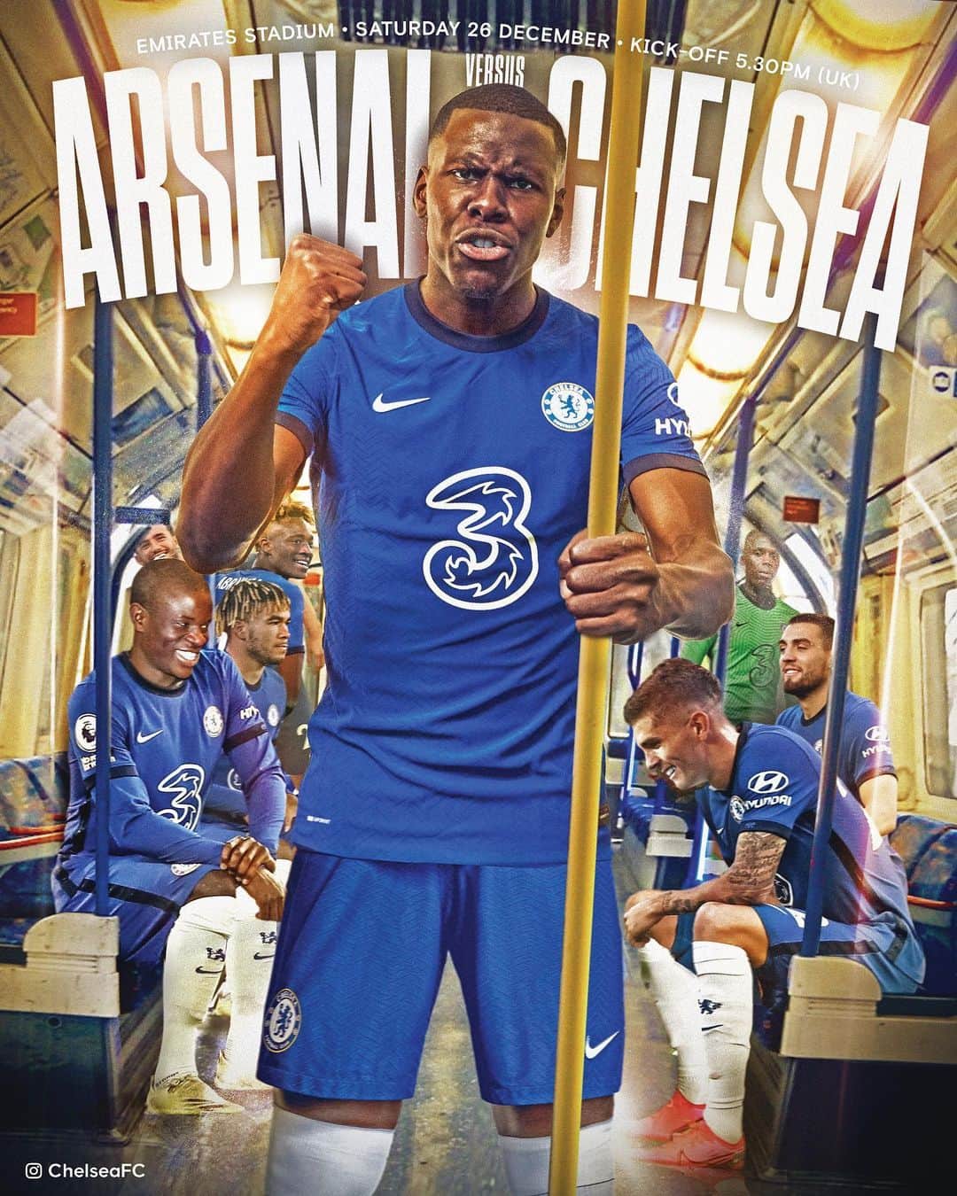 チェルシーFCさんのインスタグラム写真 - (チェルシーFCInstagram)「This is a Piccadilly line service to: Arsenal. Let’s go, Chelsea! 🚊🔵 #ARSCHE #CFC #Chelsea」12月26日 18時22分 - chelseafc