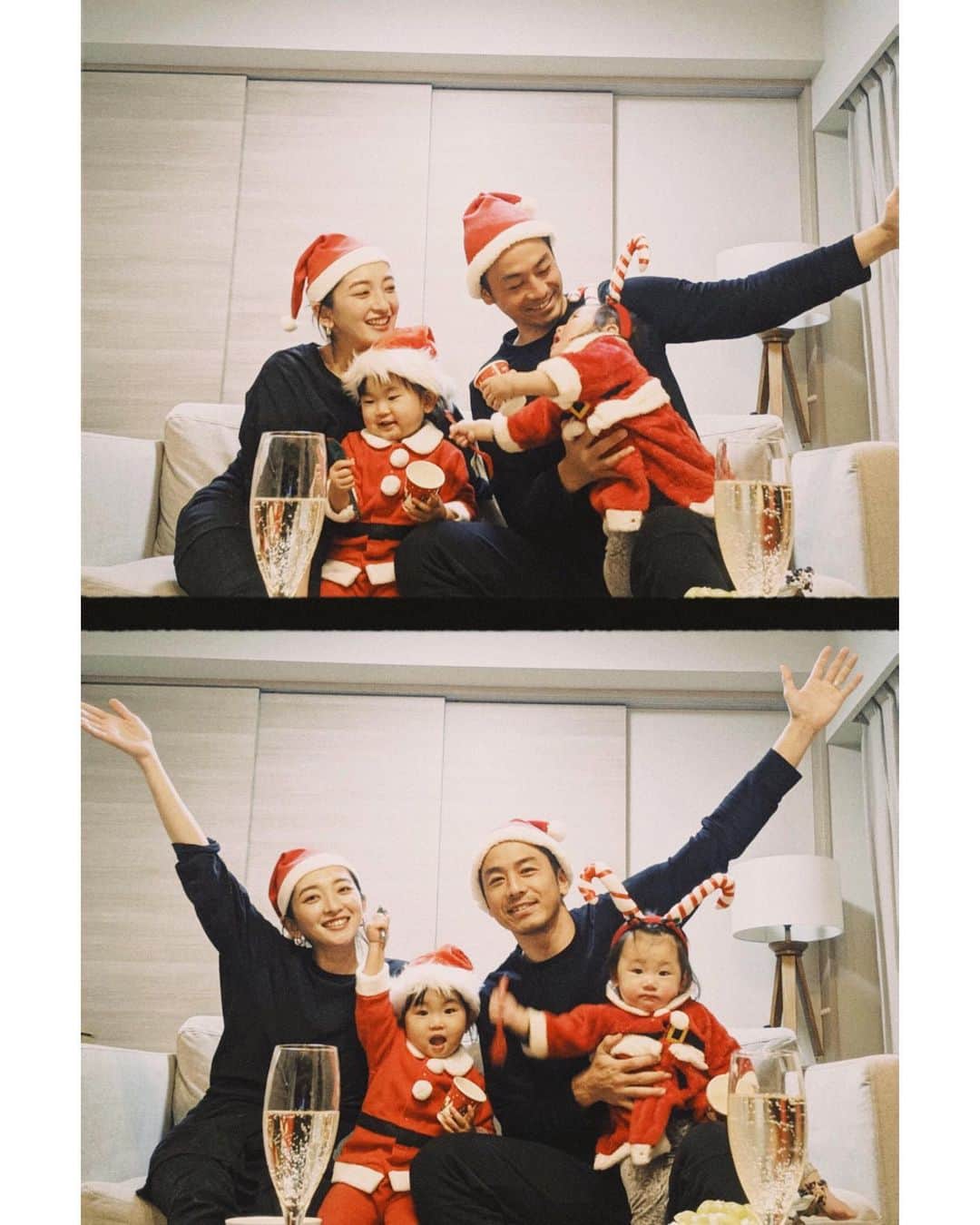 高園あずささんのインスタグラム写真 - (高園あずさInstagram)「#家族写真  2020 Christmas eve🎄🎅🏼🤍  #浮かれた大人とミニサンタたち」12月26日 19時15分 - azusa_takazono