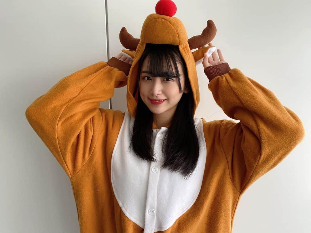 富永夢有のインスタグラム：「. 1日遅れのトナカイさん🦌❤️ . . #ngt48 #富永夢有 #1日遅れ #トナカイ #クリスマス #followme #좋아요」