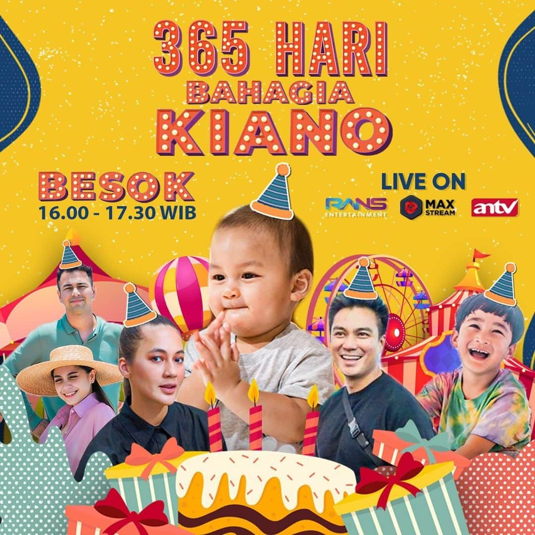 Raffi Ahmadさんのインスタグラム写真 - (Raffi AhmadInstagram)「Besok LIVE Streaming Perayaan 365 Hari Bahagia KIANO Guysss!!!👏🏼🎉  Akan live di youtube channel @rans.entertainment @maxstream.tv dan @antv_official guys!!!  Bakalan seru bangettt, karna ini adalah perayaan ulang tahun pertama nya Kiano Tiger Wong !! @baimwong @paula_verhoeven .. buat yang penasaran akan ada surprise apaa yaaa kira kira buat kiano???? Hmm🤔  Catet!!!! Besok hari Minggu, 27 Desember 2020 akan ada aku Raffi Ahmad, Nagita, Rafathar dan akan ada artis artis lainya yang datengg.🎉😊」12月26日 22時19分 - raffinagita1717