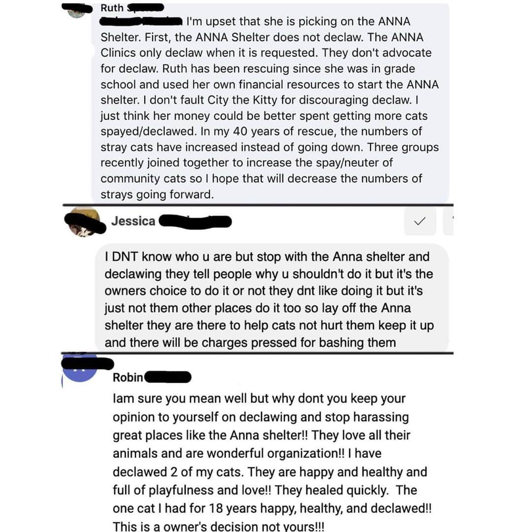 City the Kittyさんのインスタグラム写真 - (City the KittyInstagram)「Sigh... Many of the @theannashelter supporters aren't being kind to us during the holidays. 😿😿😿 All we are trying to do is to respectfully inspire the ANNA Shelter to stop performing this inhumane, cruel, and unnecessary amputation procedure in their WELLNESS Centers. (declawing)🐾😾 An animal shelter's mission should be to PROTECT innocent animals from cruelty and harm.  There is NEVER a reason to perform or justify this cat cruelty. 🐾 😿😿 Please take 60 seconds and sign our petition to the ANNA Shelter's declawing vets and all the Erie declawing vets that’s on our Instagram bio link. ⬆️ No need to donate to change. org to sign and if you don't want the follow-up emails from change. org then click on unsubscribe.  ❤️🐾 Always take the high road, be polite, and educate. Who do you think will be the last animal shelter in America that is declawing cats? The ANNA Shelter or houstonhumane ? 😾😾😾 #houstonhumanesociety #houstoncats #teamanna #annashelter #stopdeclawing」12月27日 8時03分 - citythekitty